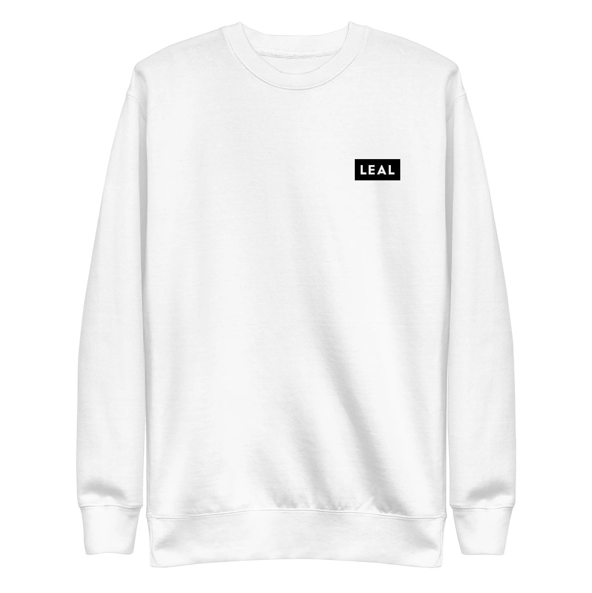 Performance Tech Crewneck Sweatshirt | Small Logo | White