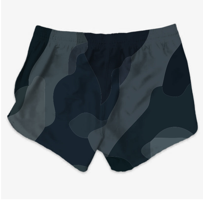 Womens Indigo Camo Performance Tech 3-Inch Volley Shorts