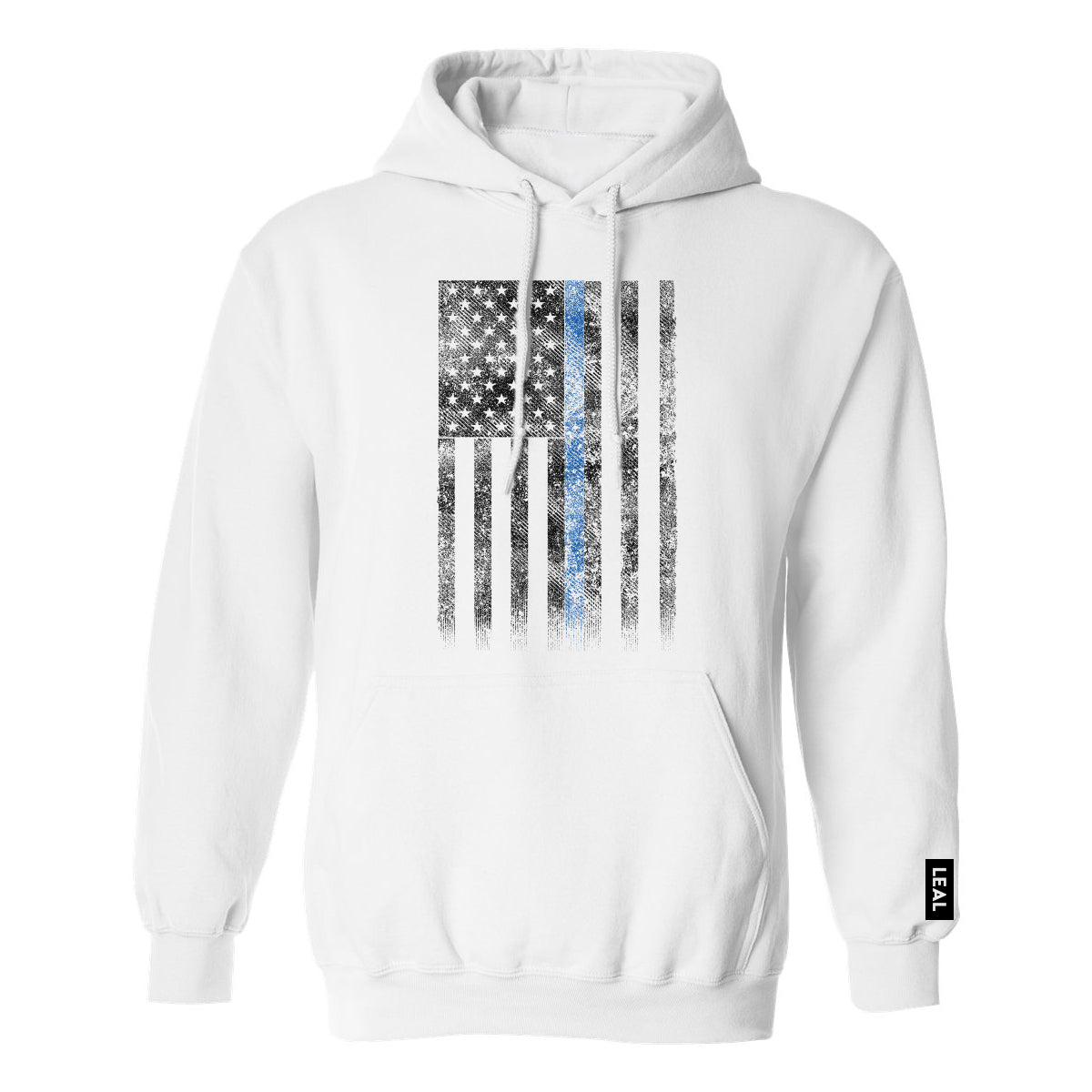 Everyday Hero Blue Flag Performance Tech Pullover Hoodie | White