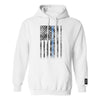 Everyday Hero Blue Flag Performance Tech Pullover Hoodie | White