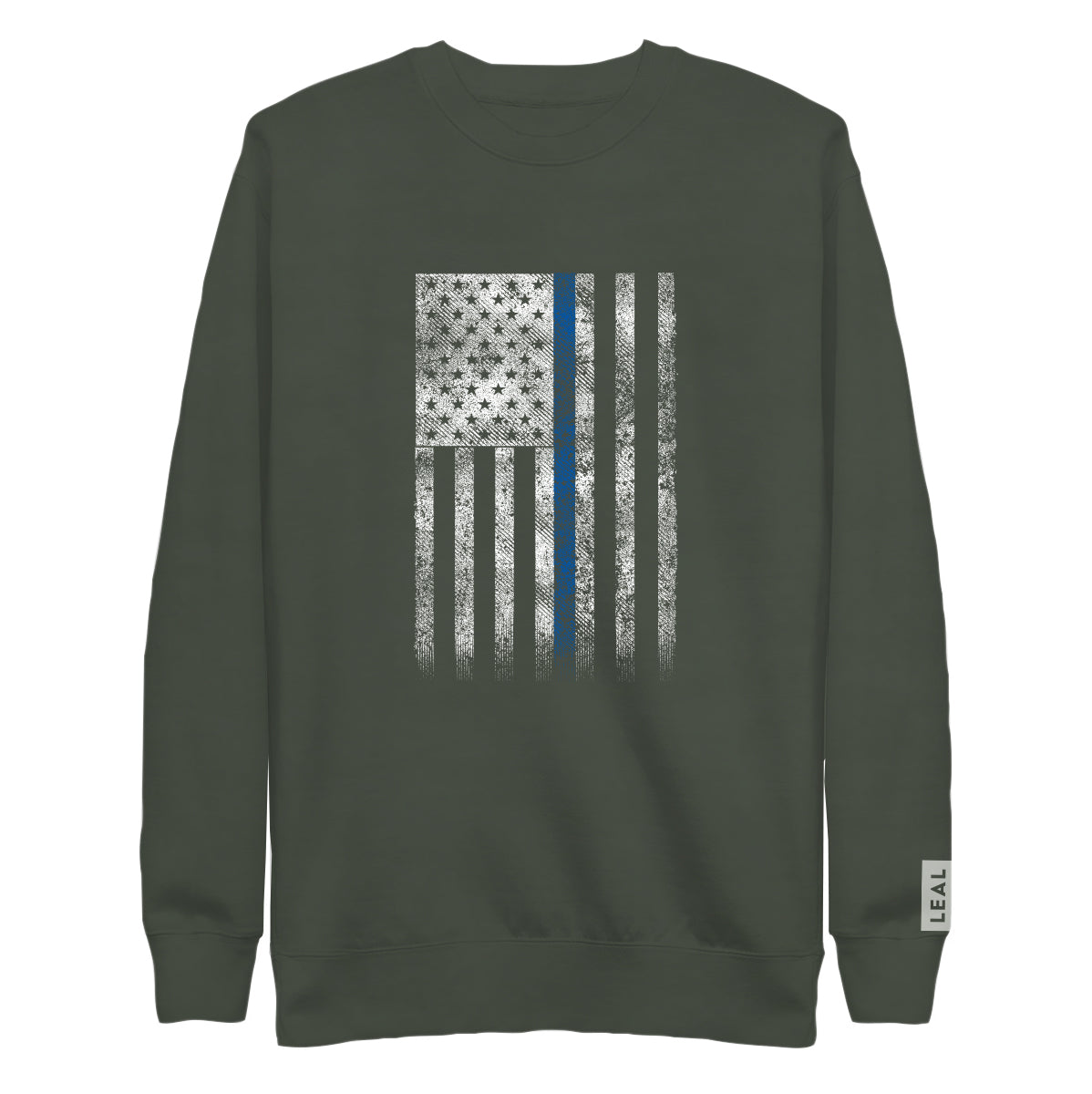 Everyday Hero Blue Flag Performance Tech Crewneck Sweatshirt