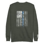 Everyday Hero Blue Flag Performance Tech Crewneck Sweatshirt