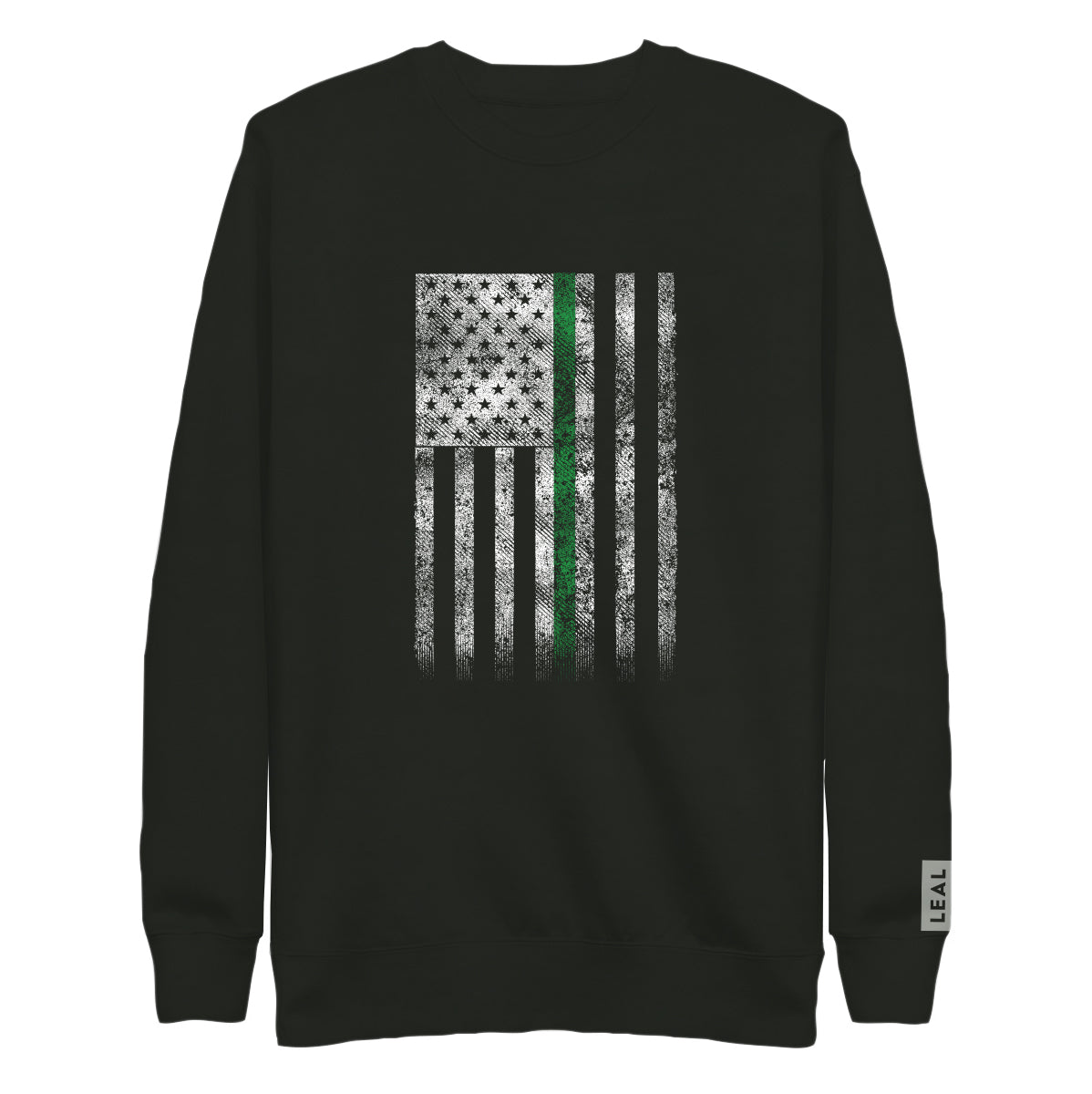 Everyday Hero Green Flag Performance Tech Crewneck Sweatshirt