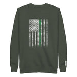 Everyday Hero Green Flag Performance Tech Crewneck Sweatshirt