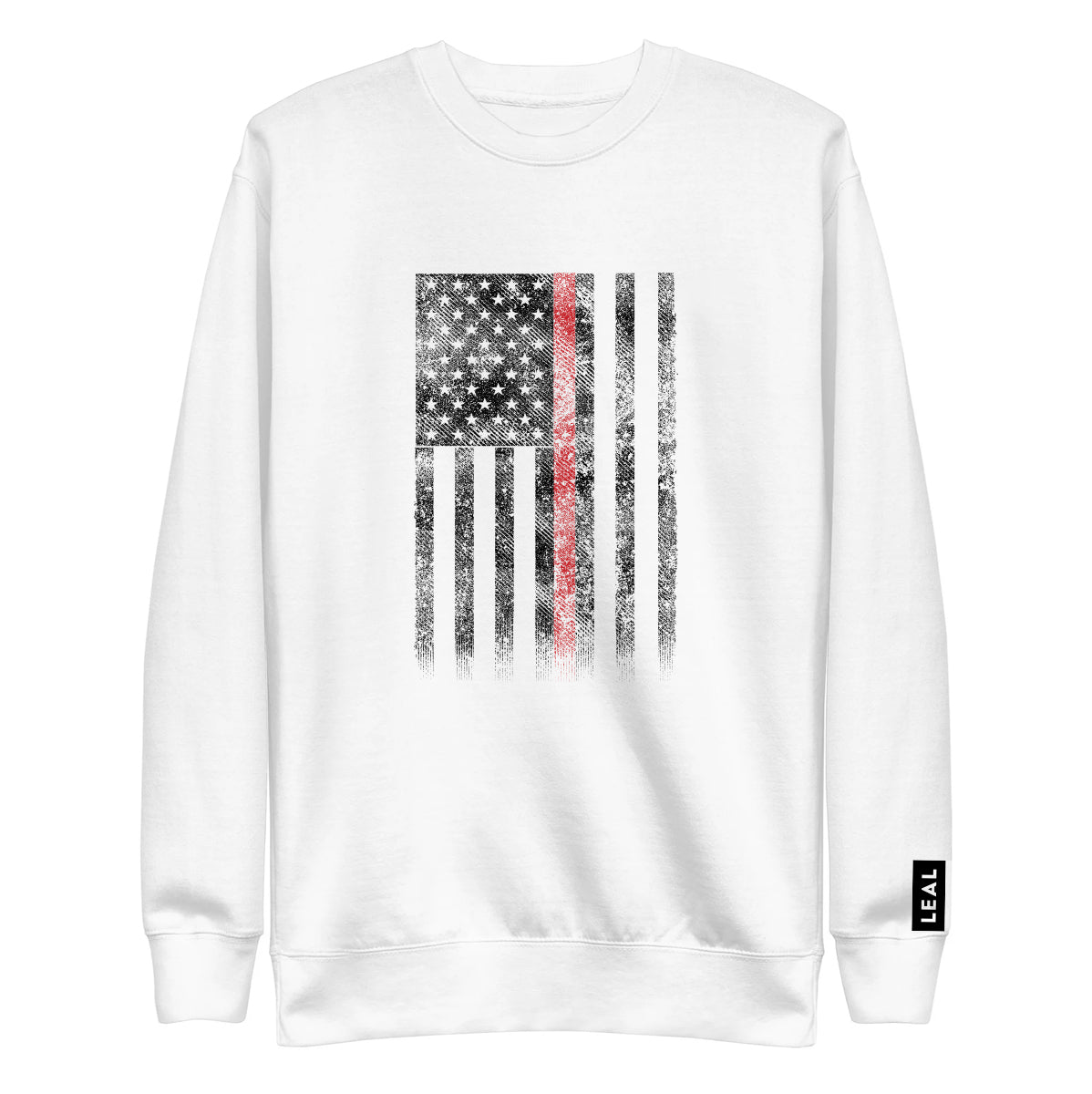 Everyday Hero Red Flag Performance Tech Crewneck Sweatshirt | White