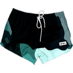 Womens Cyan Camo Performance Tech 3-Inch Volley Shorts