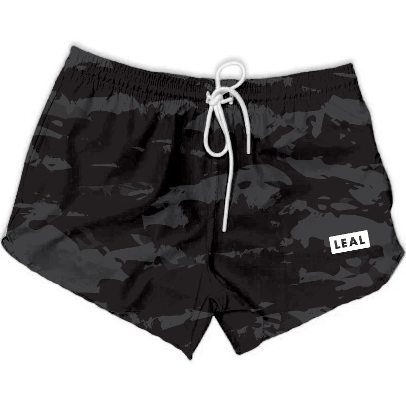 Womens Charcoal Camo Performance Tech 3-Inch Volley Shorts